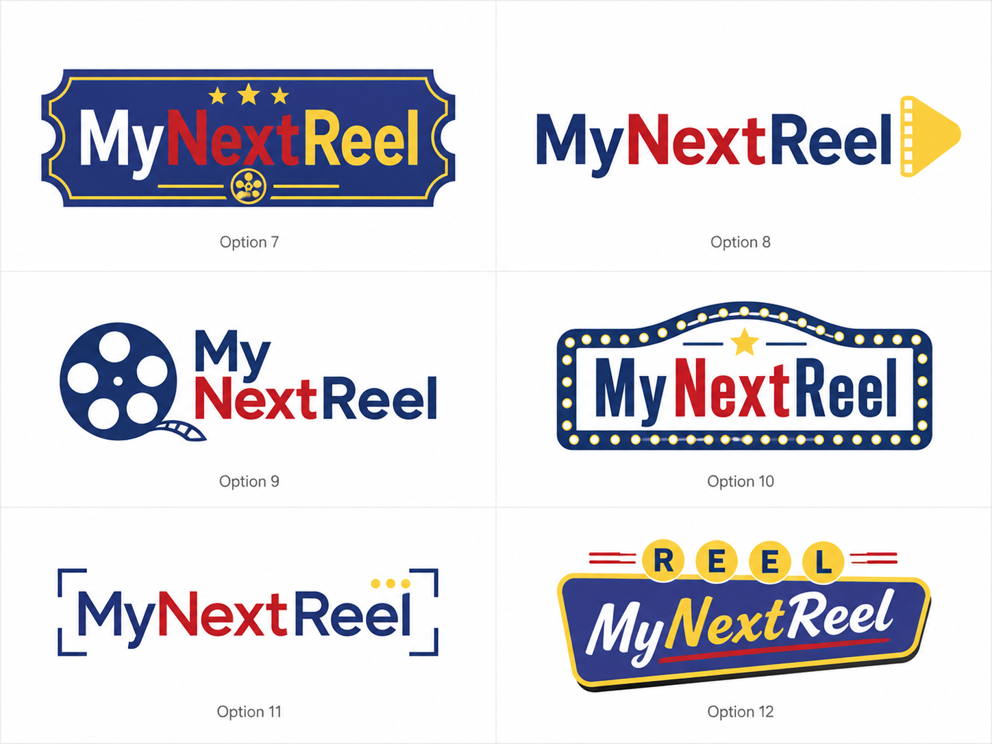 MyNextReel logo design collection